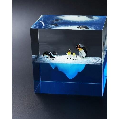 3 Pcs/Set Soft Plastic Penguin Models Epoxy Landscape Jewelry Filling Material T4MD