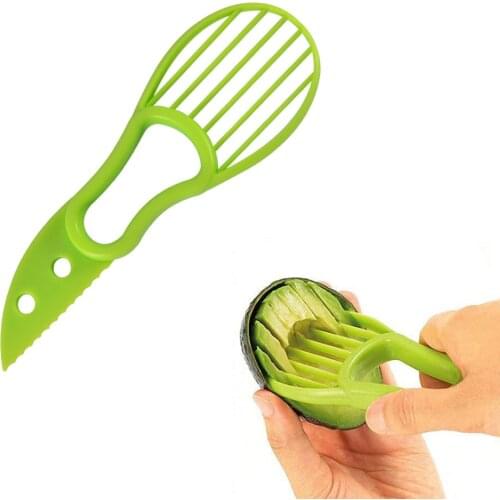 3 in 1 Avocado Slicer Shea Corer Butter Fruit Peeler Cutter Pulp Separator Knife Fruit Slicer Kitchen Manual Food Processor