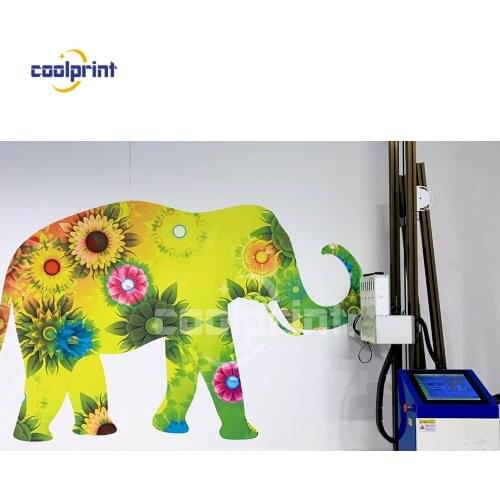3D UV Intelligent CMYKW UV Vertical Wall Printer Digital Varnish Inkjet Direct To Wall Printing Machine