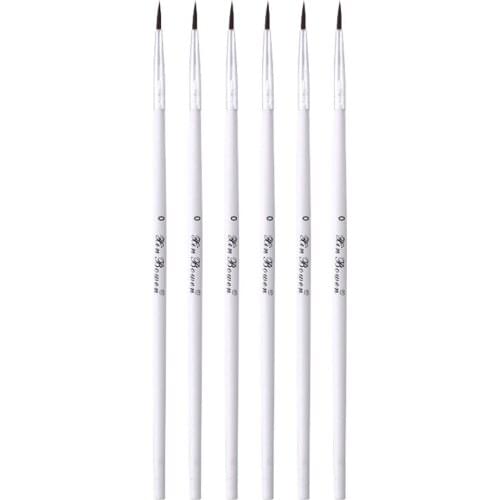 6Pcs/set Nylon Hook Line Pen Paint Brush #0 #00 #000 Drawing Art Pens Hand-painted High Quality Thin Hook Line Pen Art Supplies