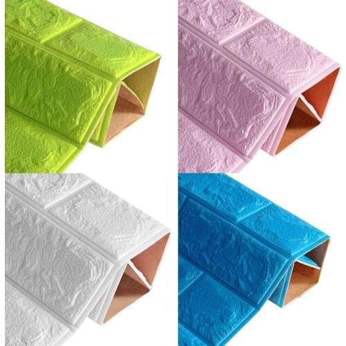 60cm x 60cm 3D PE Foam Brick Stone DIY Wall Art Sticker Soft Panel Room Decor