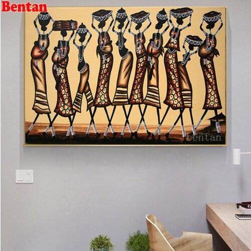 Abstract art wall dance 5D Diamond Painting kits African women DIY Diamond Embroidery full Square Diamond Mosaic rhinestone
