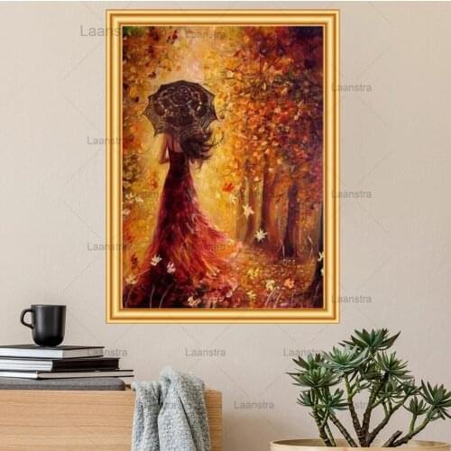 5D Diy Diamond Painting Women Landscape Cross Stitch Kit Full Drill Embroidery Portrait Mosaic Art Picture of Rhinestones Decor