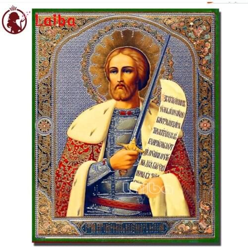St. Alexander Nevsky diamond painting cross stitch Religious people diamond embroidery 5d diy full round square drill home decor