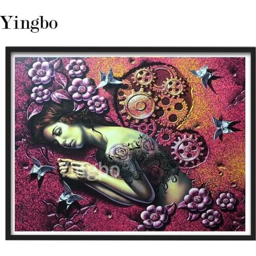 Diamond Painting Beauty Flower Mechanical Art Picture Of Rhinestones DIY 5D Diamond Embroidery Cross Stitch Needlework Gift