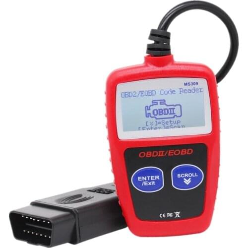 Car MS309 OBDII/EOBD OBD2 Car Scanner MS 309 Code Reader Auto Diagnostic Tool OBD2 Engine View Freeze Frame Data Display Monitor