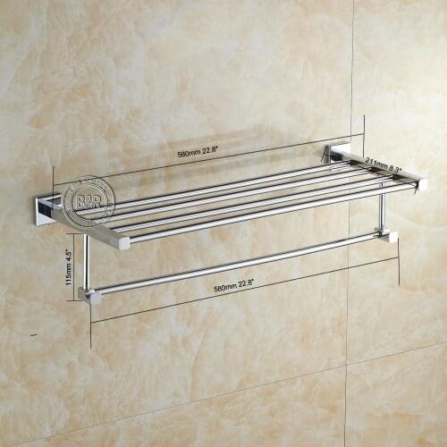 Free shipping BAKALA Fashionable Towel rack Bathroom accessories Towel bar chrome BR-87001