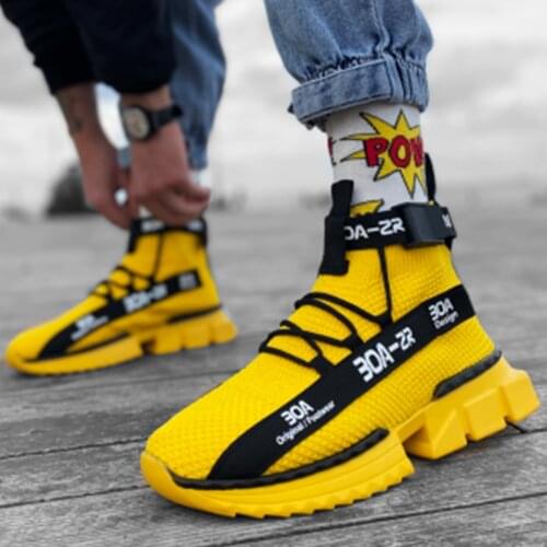 BOA Male Zr-x700 Style Yellow Color Sports Shoes Fast And Safe Shipping Turkish Made Custom Design And Reduced Prices