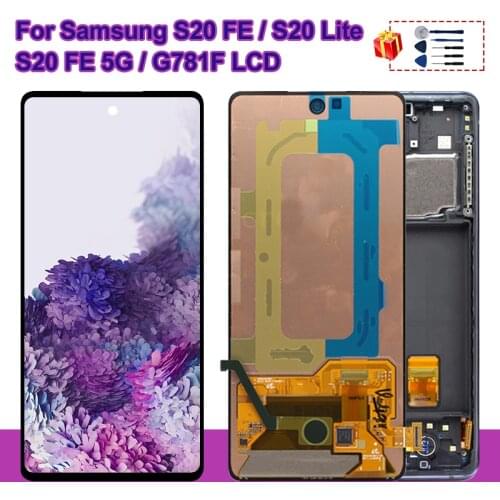 Original For Samsung Galaxy S20 Lite S20 FE Display G780F G780F/DSM G780G LCD Display Touch Screen Digitizal Replacement Parts