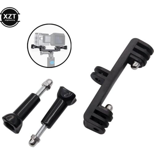 Dual Flash Bracket Tripod Double Base Mount with Screw for Gopro Hero 8 7 SJCAM Xiaomi Yi Action Camera and Underwater LED Light
