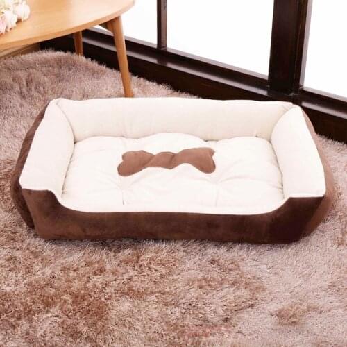 Bone Dog Bed Warm Dog Supplies For Small Medium Large Dog Soft Pet Bed For Dogs Washable House For Cat Puppy Cotton Kennel Mat