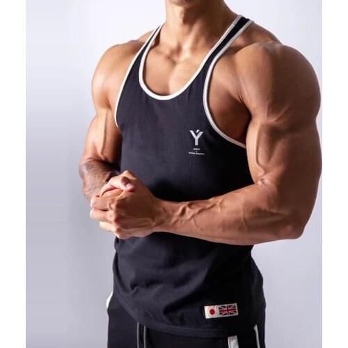 Muscle Sports Bodybuilding tank top Mens New Summer Gym Fitness Vest Mens Jogging Slim Sleeveless tank top BX1