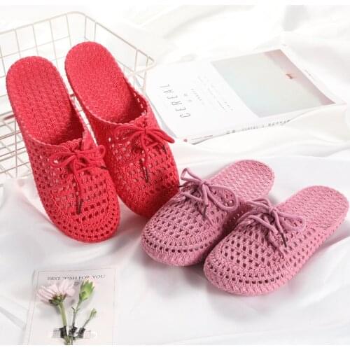 Fashion Breathable Shoes Women Sandals Ladies Beach Sandals Hollow Out Casual Outdoor Waterproof Slippers Flats Beach Shoes Bow