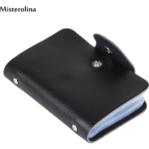Fashion PU Leather Function 12/24 Bits Card Business Bag Holder Women Passport Passport Card Card ID Wallet Men Credit D6E9