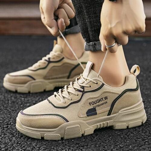 Fashion Non-slip Casual Shoes Men 2021 Wear-resistant Deodorant Tooling Shoes Student Lace-up Sports Shoes Trendy Shoes Men