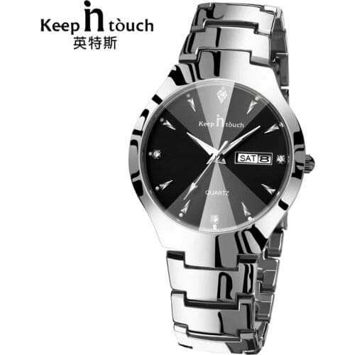 KEEP IN Touch Mens Quartz Wrist Watch Luxury Auto Caledar Luminous Hands Watch Men Business Waterproof Male Clock Relogios