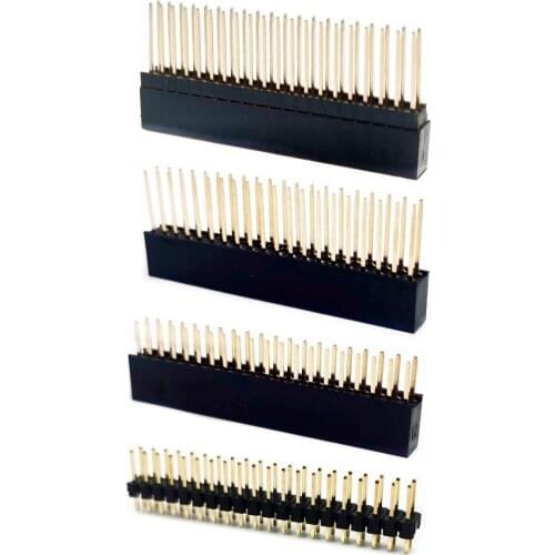 5PCS 2x20 40 Pin Stacking Female Header Kit for Raspberry Pi 4B/3B+/3B/2B/B+/A+/Zero(Zero W) Raspberry Pi GPIO Stacking