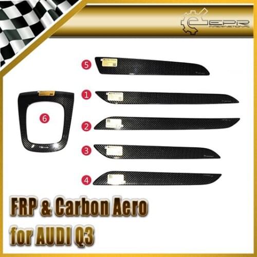 Car-styling Carbon Fiber Interior Sets Replacement 6pcs Fit For Audi Q3 12-15 LHD