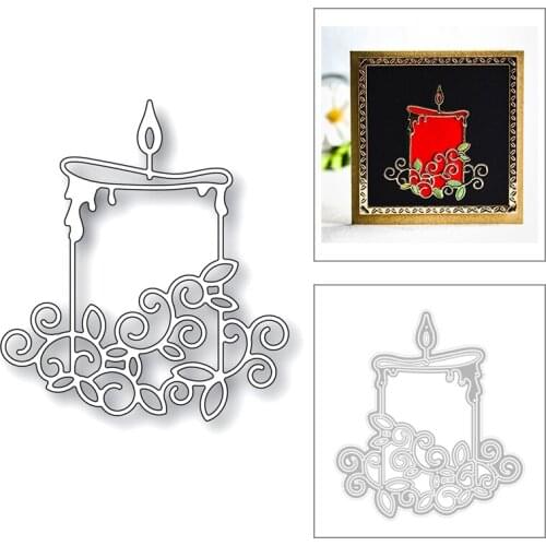 2020 New Happy Birthday Candle and Flame Lace Embossing Metal Cutting Dies For Making Greeting Card Paper Scrapbooking No Stamps