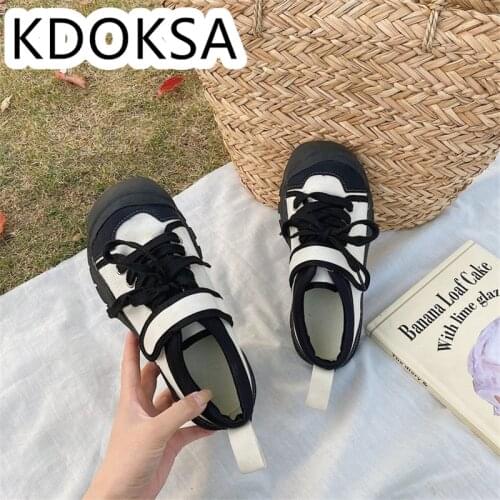 2021 New Ugly Han Shoe Velcro Sneakers Ladies Spring Casual Shoe Single Header Shoe
