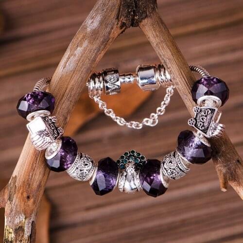 PH052 925 Sterling Silver Bracelet Snake Chain Screw European Silver Charms Beads /DQXFLESL