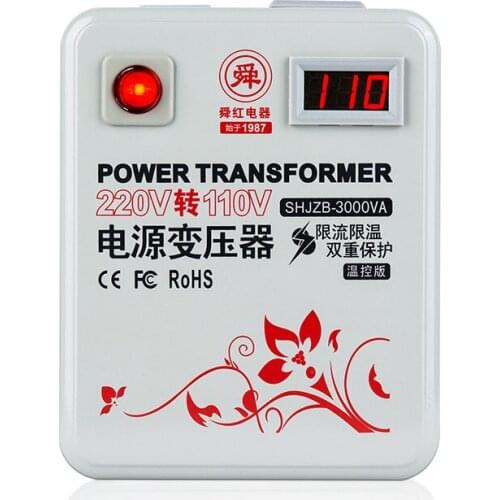 Power converter 3000W AC 110V to 220V or AC 220V to 110V voltage transformer 3000VA thermally protected