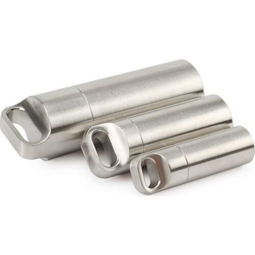 S/M/L Outdoor Camping Tool Stainless Steel Waterproof Canister Medicine Bottle