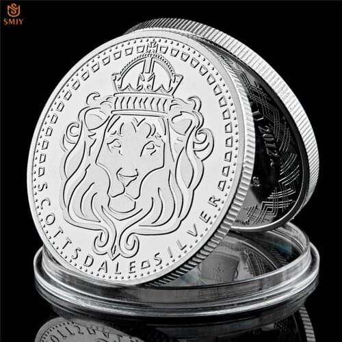1 Troy Oz Silver 99.9% in Omnia Paratus Scottsdal Lion King Custom Wholesale USA Commemorative Coin Collection