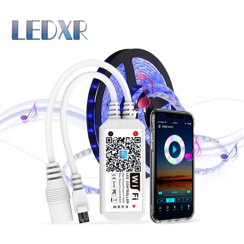LED WIFI controller alexa voice mini WIFI colorful RGB low voltage lamp with mobile phone APP controller