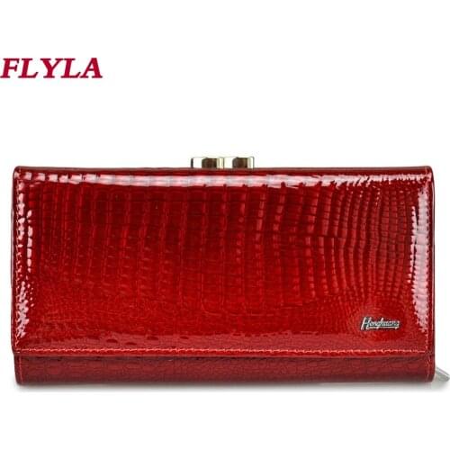 Explosive Ladies Leather Wallet, Long Change Womens Bag Clutch Bag Multifunctional Wallet