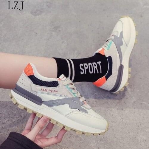 Women Chunky Sneakers Platform Basket Female Fashion Multi Color Tenis Sport Running Leather Casual Shoes Woman 2020 Winter