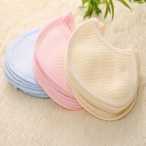 10pcs/Lot Three Color Mixed Random Hair 3 Color Soft Cotton Baby Bib Comfortable Saliva Towel