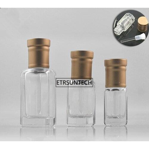 100pcs 3ml 6ml 12ml Mini Glass Perfume Bottle Travel Cosmetic Container Empty Refillable Bottle F3643