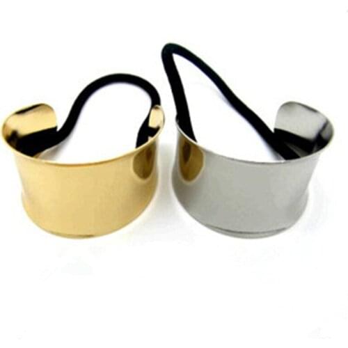 2021 fashion temperament wild metal the texture of the cylinder ring hair band hair jewelry hair,wholesale