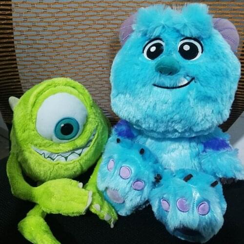 25cm Monsters Mike Wazowski and 28cm James P. Sullivan plush toys for kids birthday gift stuffed doll