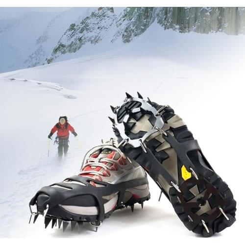 75% Discounts Hot! 1 Pair 18 Teeth Anti-Slip Ice Snow Grips Shoe Boot Traction Cleat Spikes Crampon