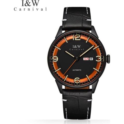 CARNIVAL Brand Automatic Fashion Watch Man Luxury Calendar Business Mechanical Wristwatch Waterproof Luminous Relogio Masculino