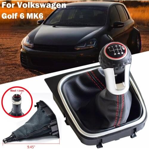 For Volkswagen VW Golf 6 A6 VI MK6 GTI GTD R20 2009 2010 2011 2012 2013 Gear Lever Shift Knob Gaiter Boot Cover Case