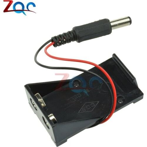 9V Battery Holder Box Case Wire with Plug 5.5*2.1mm