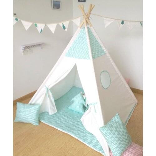 Green stripe design Childrens Teepee Play tent,tipi,teepee tent,kids teepee tent children playhouse
