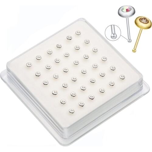 2021 New Arrival 36Pcs/Lot Nose Ring Nose Piercing Jewelry Round Shape Fashion Daith Nose Piercing Nariz Argolla Plata Ley