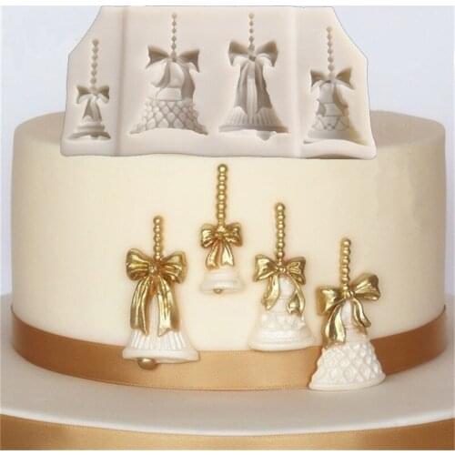 Bell Silicone Fondant Mould Christmas cake decoration tools Sugarcraft