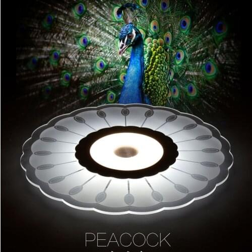 Creative slim flower shaped ceiling lamp room dining room peacock lamp