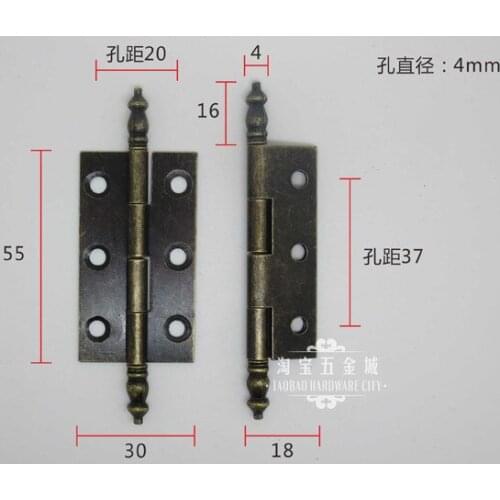 Hardware supplies hinge antique copper Plating hinge 55mm*30mm*1.0mm