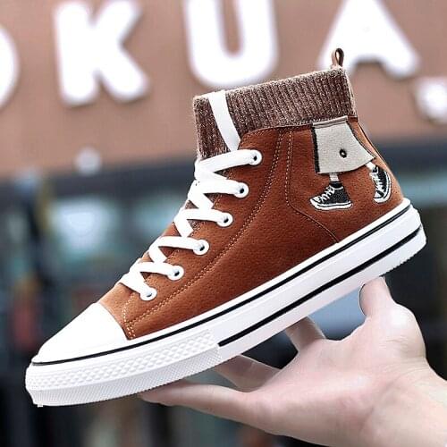 Mens hombre slip informales high boty sapatos hot causal sneaker shoe sapato fashion on lona man coturno shoes sports leisure