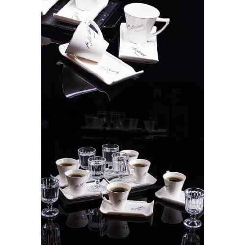 Ataturk Patterned Coffee Cup Set kitchen mother presentation tray storage container plate dust cover spice bowl jug glass bamboo