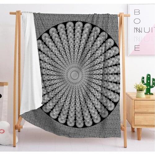 2020 new Bohemian pattern export double person throwing blanket sleeping blanket flannel blanket noble and elegant bedding