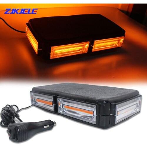 DC 12V-24V Magnetic Short Row Roof Police Flasher Traffic Security Warning Light Ambulance Emergency Strobe Ceiling Alarm Lamp