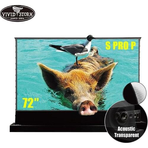 VIVIDSTORM 72 Inch S PRO P Protable Screen with Sound Transparent Perforated UST ALR For Laser TV And Home Theater Movies