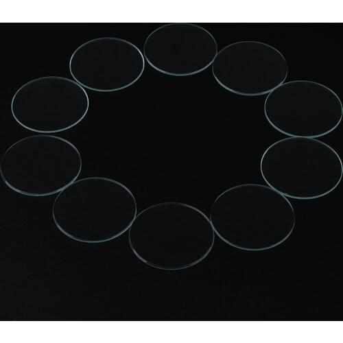 10Pcs Lot Clear 1mm Thick Mineral Watch Crystal 33.5-40mm Diameter Concave Glass